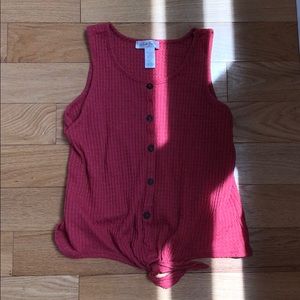 tillys red tied tank top